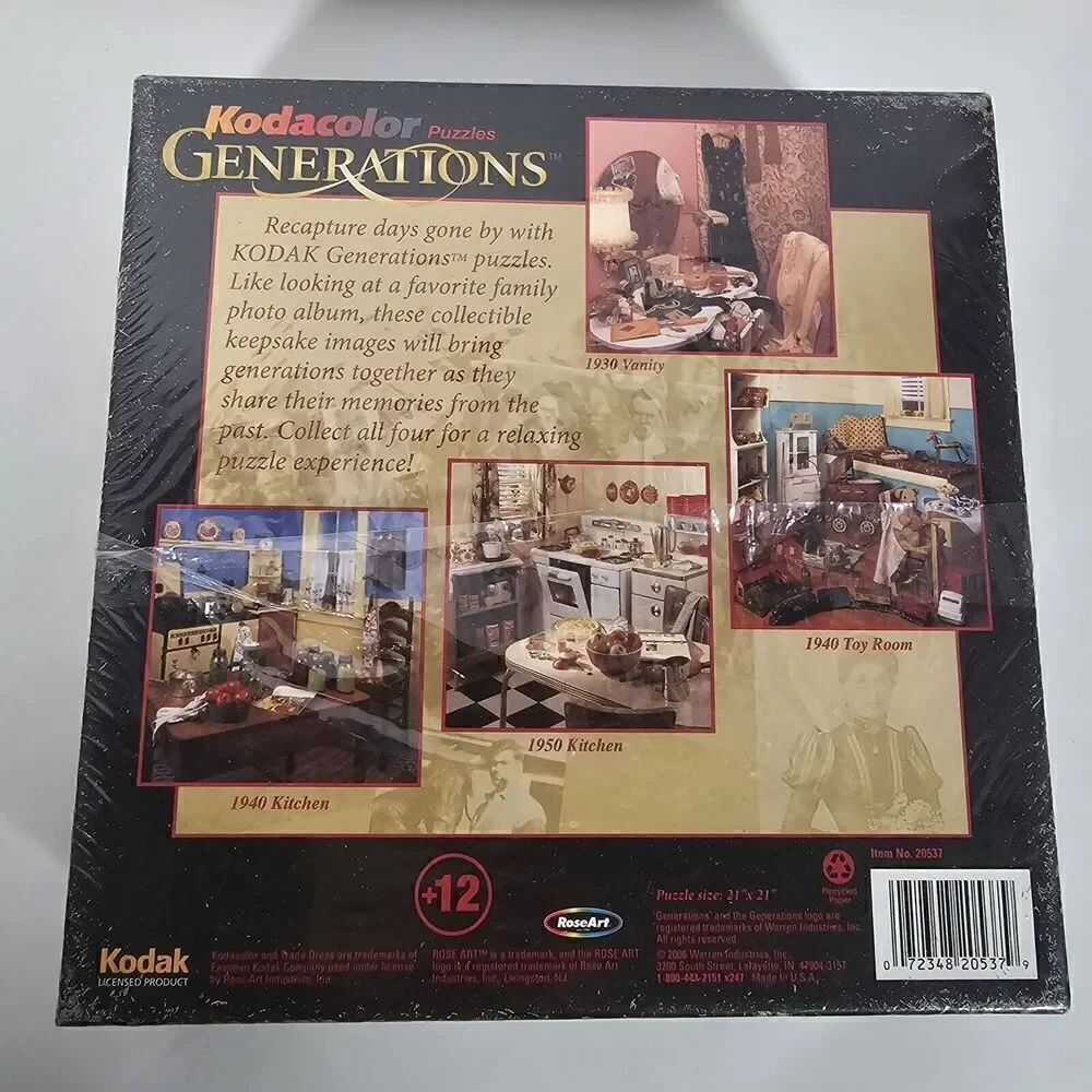 Kodak Generations 1940 Toy Room Jigsaw Puzzle 750 Pieces Rose Art‎ Sealed 2005